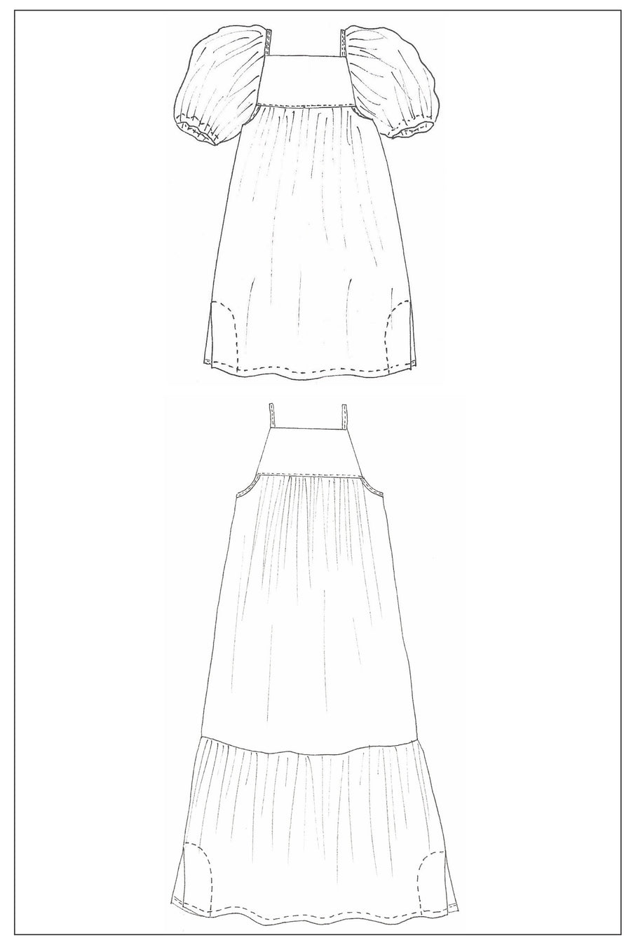 ZW Tier Dress - Birgitta Helmersson - PDF Pattern - Simplifi Fabric