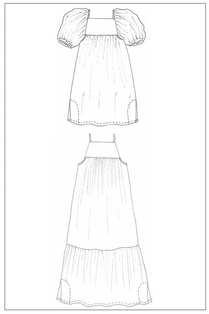 ZW Tier Dress - Birgitta Helmersson - PDF Pattern - Simplifi Fabric