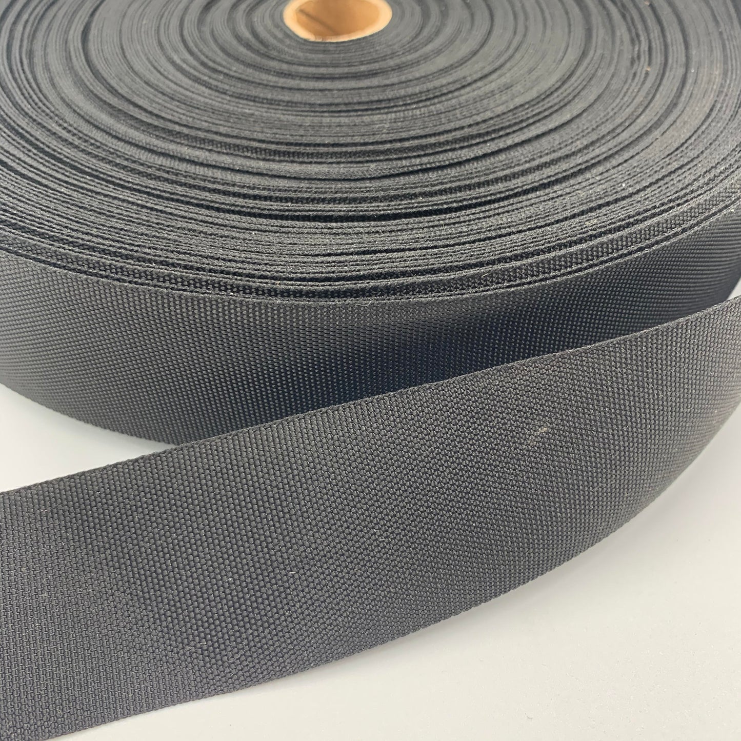 1.5" Light Weight Nylon Grosgrain Tape - Black - By The Yard/36"