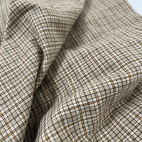 Yarn Dyed Organic Cotton Shirting - Oeko-Tex® - Japanese Import - The Shirting Collection Nuetal Browns Plaid