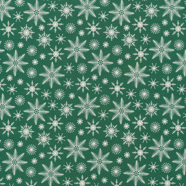 Snowfall - Christmas Past - Lori Rudolph - Organic Cotton Poplin - Cloud 9 Fabrics