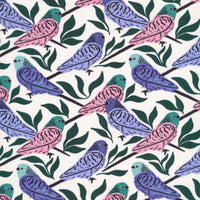Parakeets - Comforts of Home - Tara Reed - Cloud 9 Fabrics - Poplin