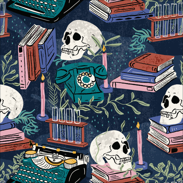 Edgar's Writing Room - Mystery At Moonstone Manor - Tara Reed - Cloud 9 Fabrics - Poplin