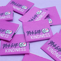 "MADE WITH KINDNESS" Woven Label Pack - Sew Anonymous