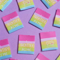 "I IDENTIFY AS ME" LGBTQ+ Woven Label Pack - Sew Anonymous