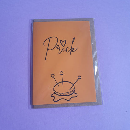 "PRICK" Sewing Themed Greeting Card - Sew Anonymous