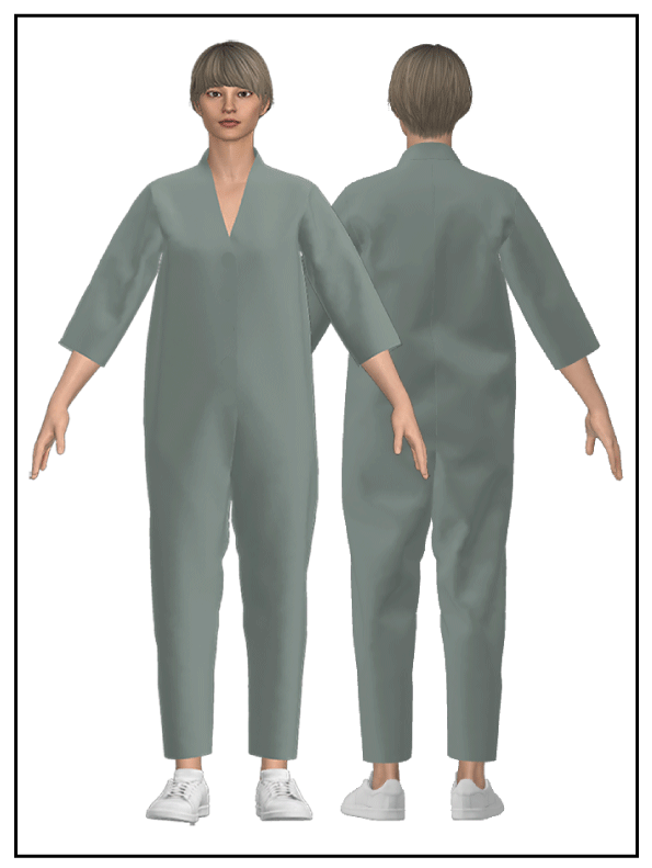 V-Neck Jumpsuit Pattern - The Assembly Line