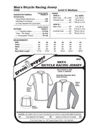 Men’s Bicycle Racing Jersey Pattern - 402 - The Green Pepper Patterns