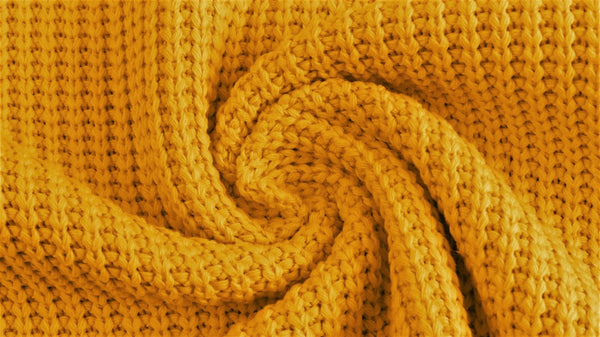 Cotton Cable Sweater Knit - Ochre Yellow