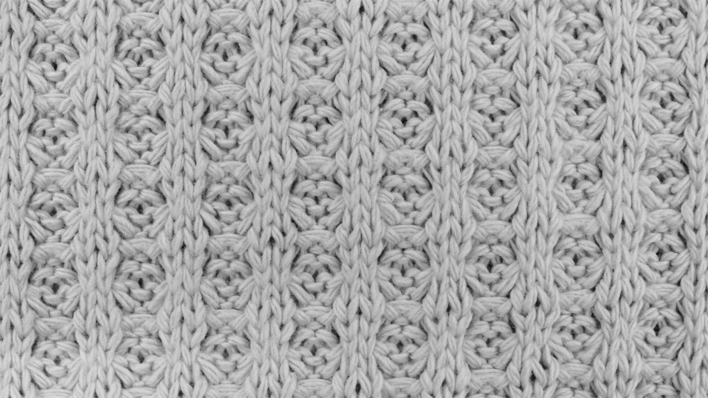 Cotton Waffle Sweater Knit - Grey