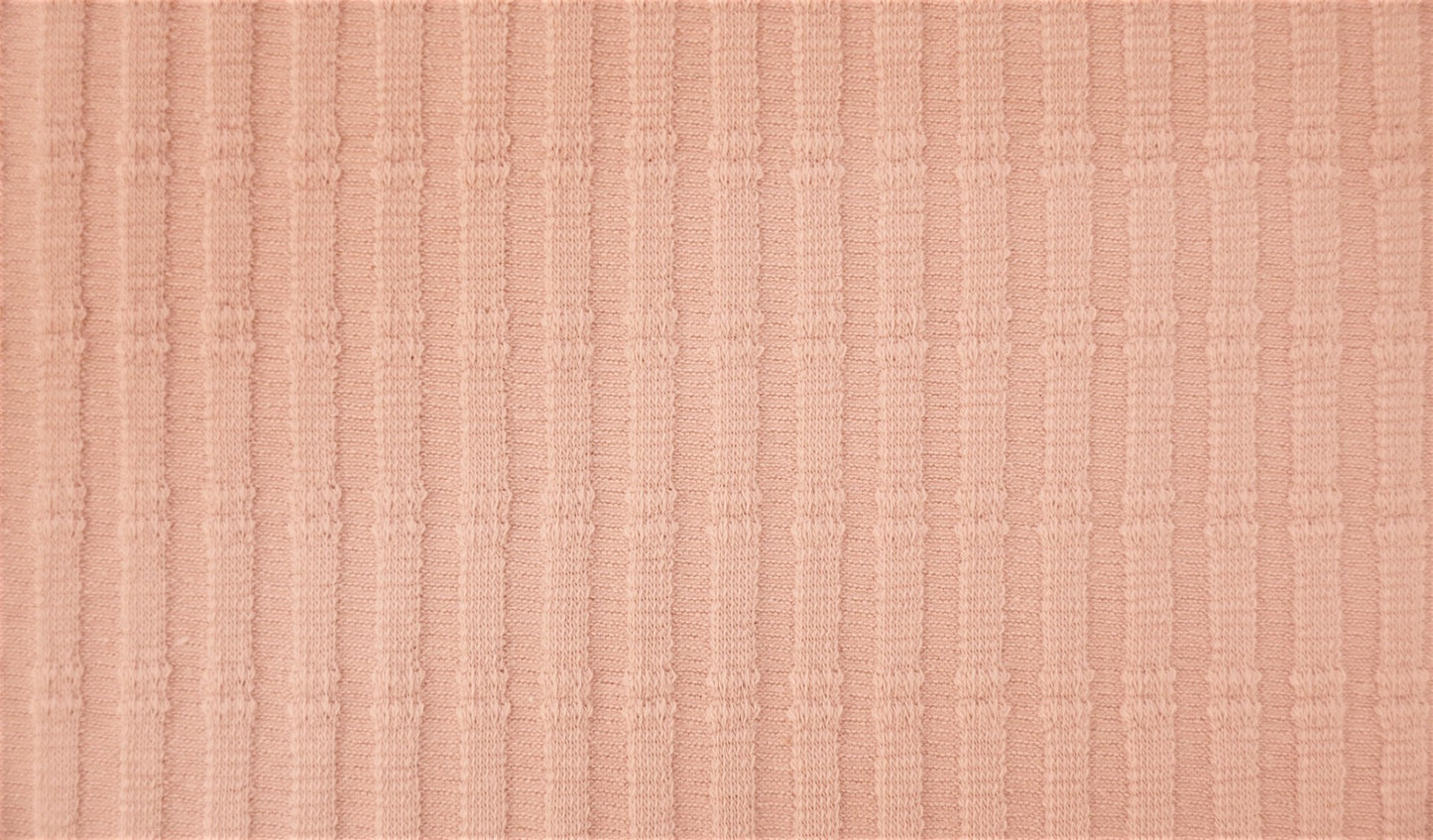 Striped Jacquard Cotton Jersey - European Import - Oeko-Tex® - Rose