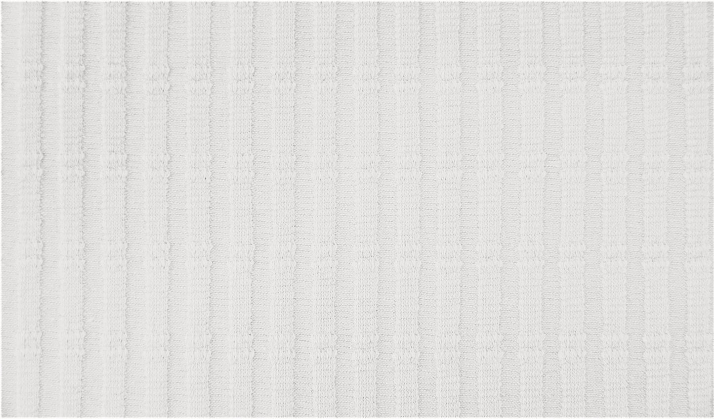 Striped Jacquard Cotton Jersey - European Import - Oeko-Tex® - White