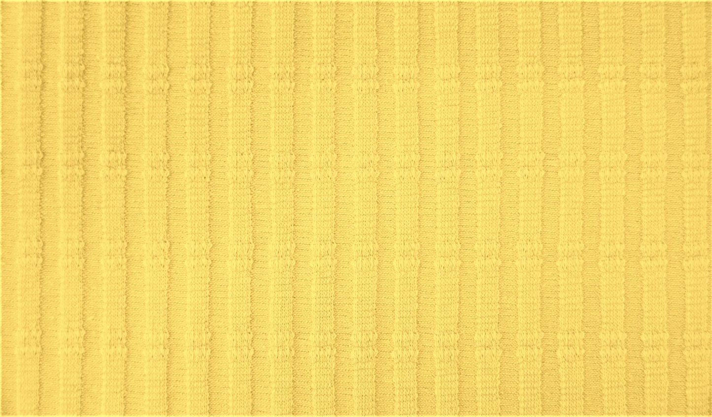 Striped Jacquard Cotton Jersey - European Import - Oeko-Tex® - Light Yellow