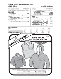 Kid’s Polar Pullover & Vest - 510 - The Green Pepper Patterns