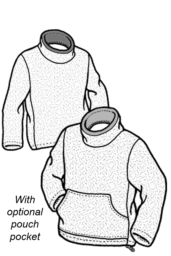Adult’s Mock Turtle Polar Sweater Pattern - 520 - The Green Pepper Patterns