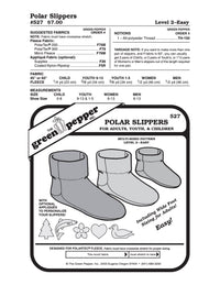 Polar Slippers Pattern - 527 - The Green Pepper Patterns
