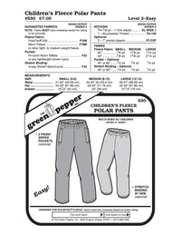 Kids Polar Pants Pattern - 530 - The Green Pepper Patterns