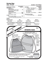 String Bag Pattern - 541 - The Green Pepper Patterns