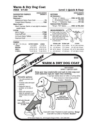 Warm & Dry Dog Coat Pattern - 553 - The Green Pepper Patterns