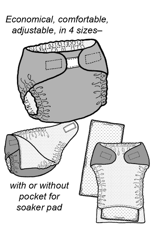 Quick Wrap Diaper Cover & Soaker Pad Pattern - 554 - The Green Pepper Patterns