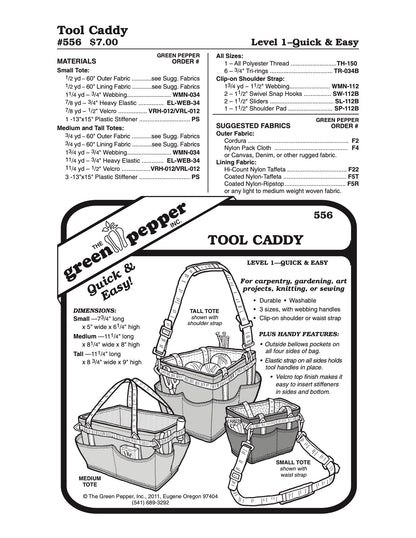 Tool Caddy Pattern - 556 - The Green Pepper Patterns