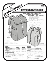 Pioneer Rucksack Pattern - 563 - The Green Pepper Patterns