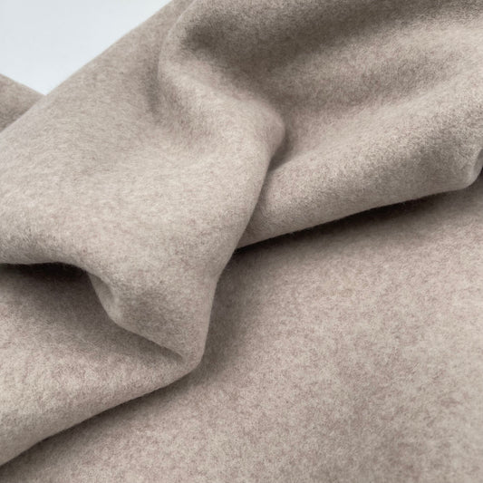 Organic Cotton Polar Fleece - European Import - Taupe Melange