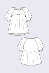 Ansa Butterfly Sleeve Dress + Top - Named Clothing - Sewing Pattern
