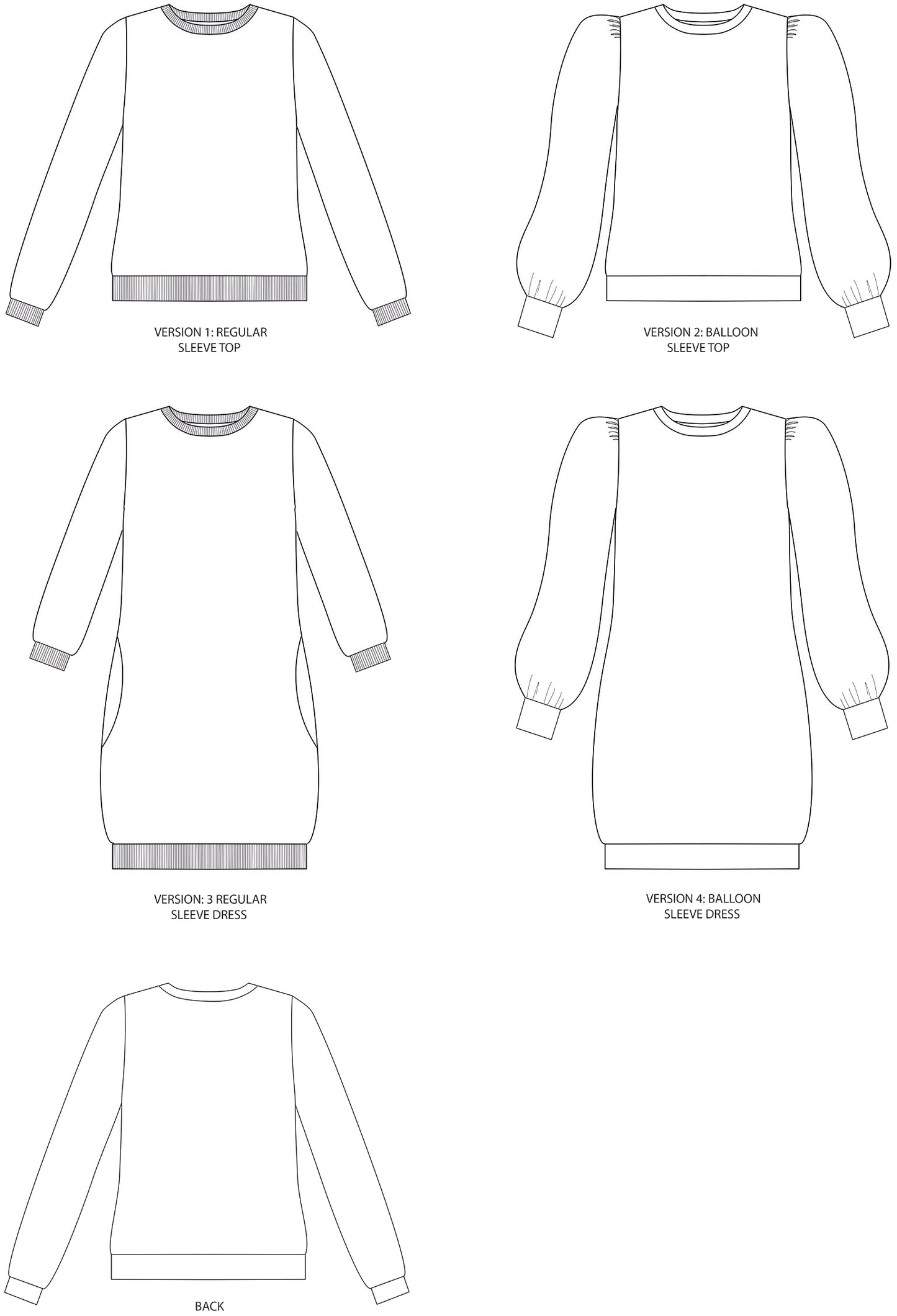 Billie Sweatshirt / Dress Pattern - Tilly And The Buttons