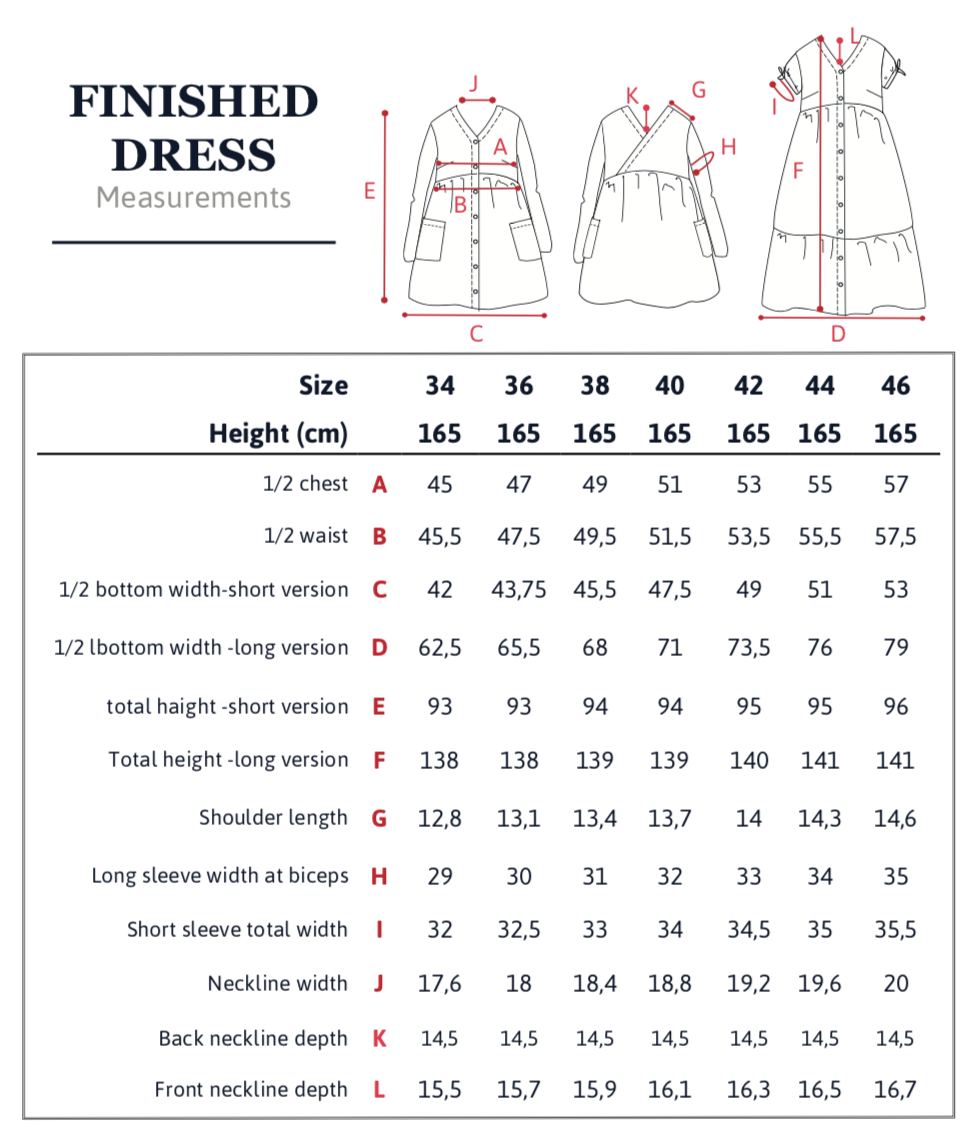 Anna Mum Dress Sewing Pattern - Ladies 34/46 - Ikatee