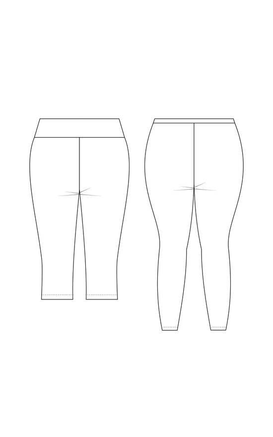 Belmont Legging & Yoga Pants Paper Pattern - Cashmerette