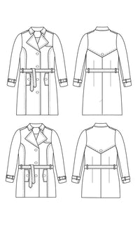 Chilton Trench Coat Paper Pattern - Cashmerette