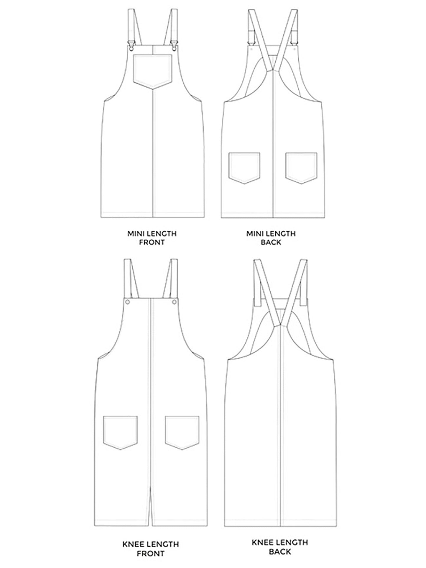 Cleo Dungaree Dress Pattern - Tilly And The Buttons