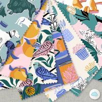 Parakeets - Comforts of Home - Tara Reed - Cloud 9 Fabrics - Poplin