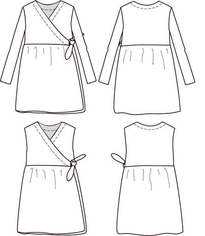 Violette Dress Sewing Pattern - Girl 3/12Y - Ikatee