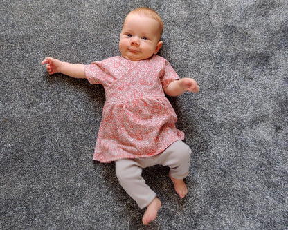 Flo Dress + Riley Leggings (0-24m) Baby + Toddler Sewing Pattern - Dhurata Davies