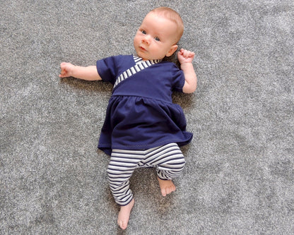 Flo Dress + Riley Leggings (0-24m) Baby + Toddler Sewing Pattern - Dhurata Davies