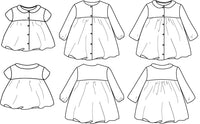 Stockholm Blouse & Dress Sewing Pattern - Girls 3/12Y - Ikatee
