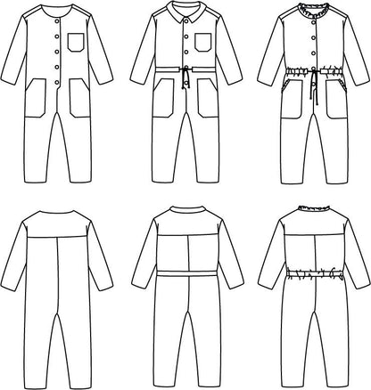 Brooklyn Jumpsuit Sewing Pattern - Kids 3/12Y - Ikatee