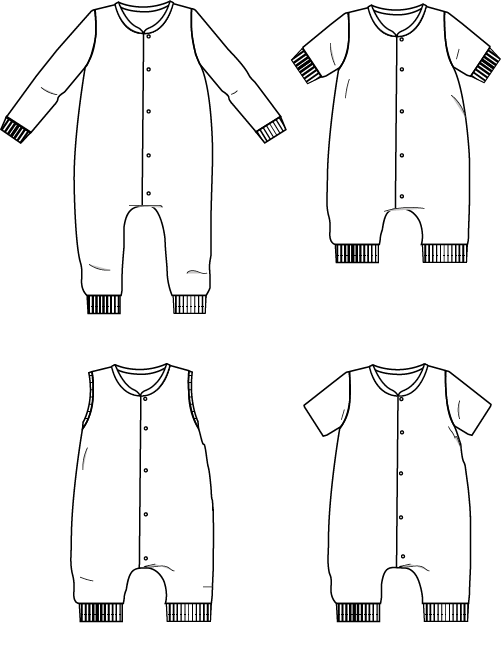 Gaby PJ Jumpsuit Sewing Pattern - Kids 3/12Y - Ikatee