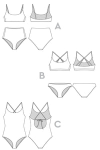 Faye Swimsuit Pattern (0-20) - Closet Core Patterns