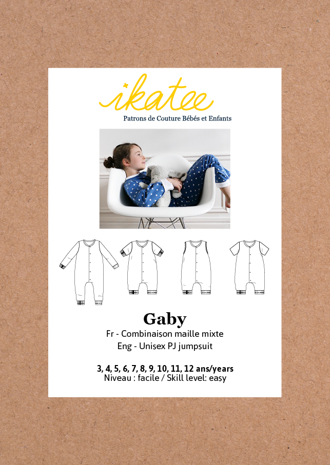 Gaby PJ Jumpsuit Sewing Pattern - Kids 3/12Y - Ikatee