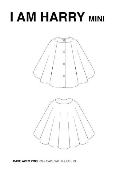 I am HARRY (Mini / Kids) - Circle Cape Pattern -  I AM PATTERNS