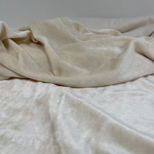 Bamboo Organic Cotton Velour 340 gsm - Natural