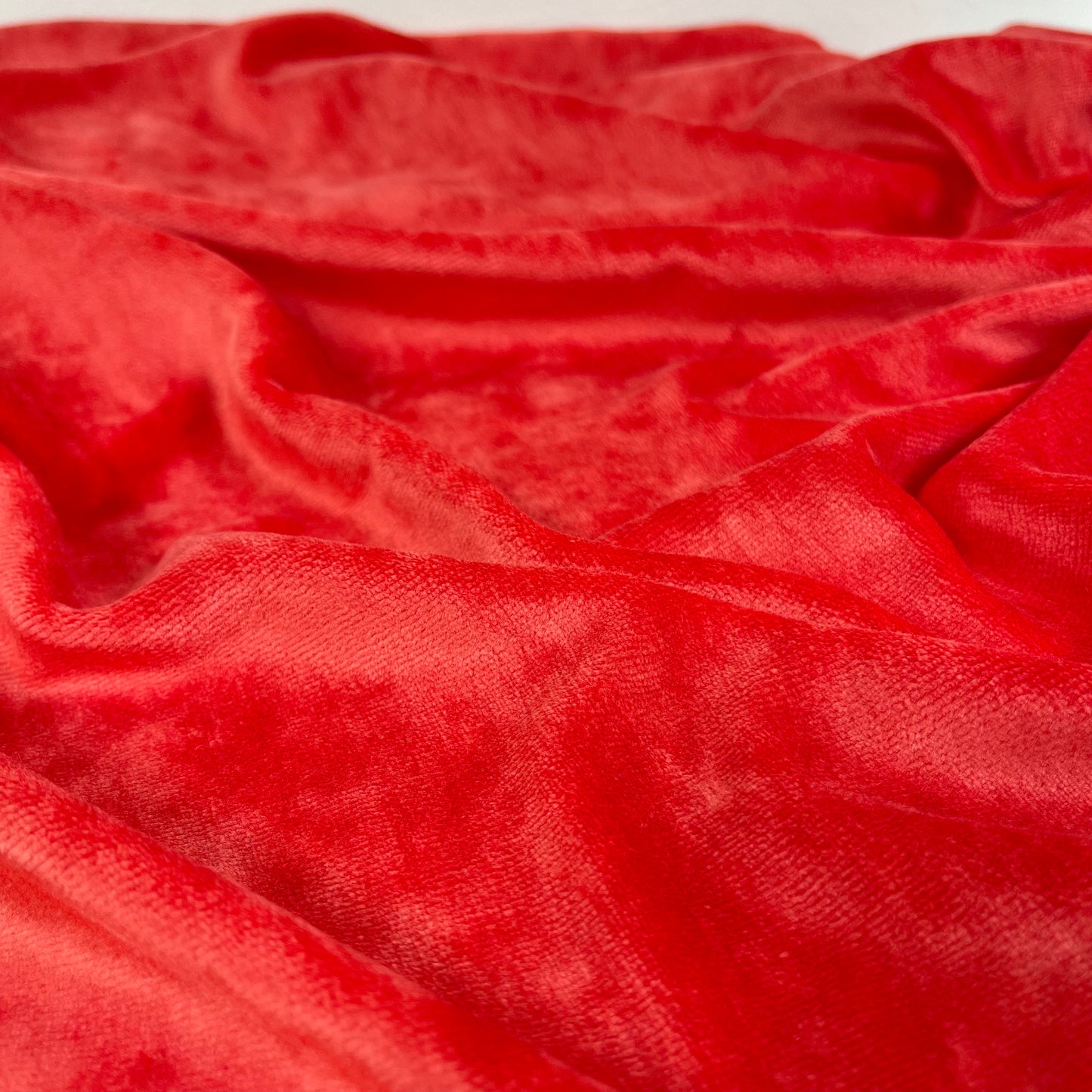 Bamboo Organic Cotton Velour - Red