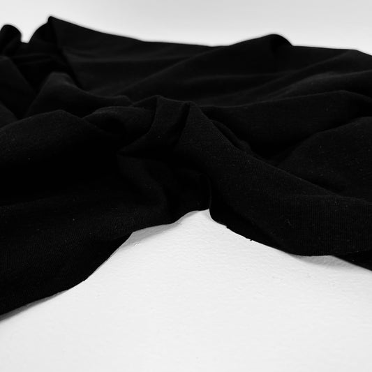 Hemp Organic Cotton Spandex Jersey 200 gsm - Black