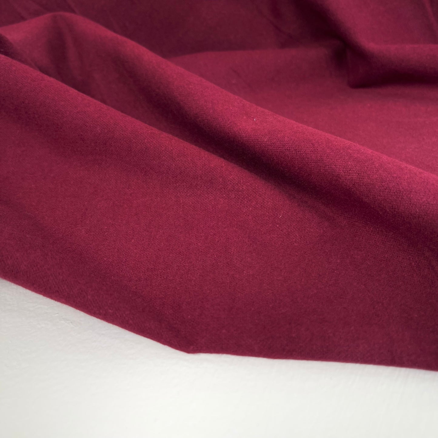 Organic Cotton Flannel 155gsm - Burgundy