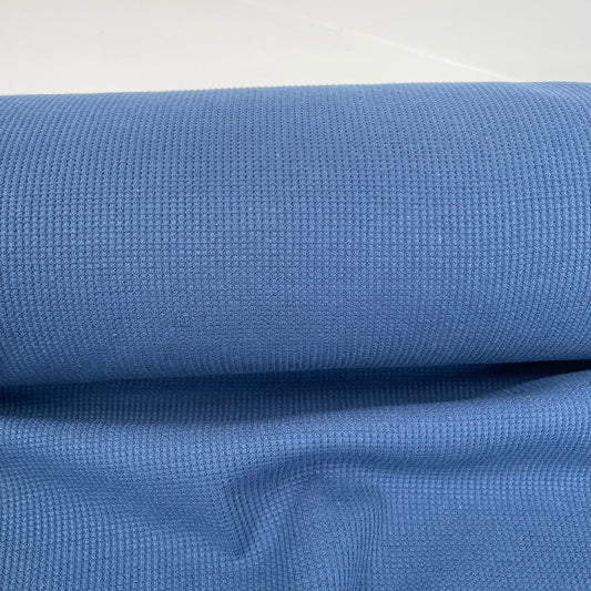 Organic Cotton Waffle / Thermal 200gsm - Mid Blue 18