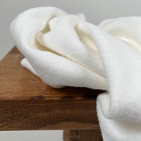 Mediumweight Organic Cotton Fleece - Grown & Made in USA - Peroxide White (PFD)