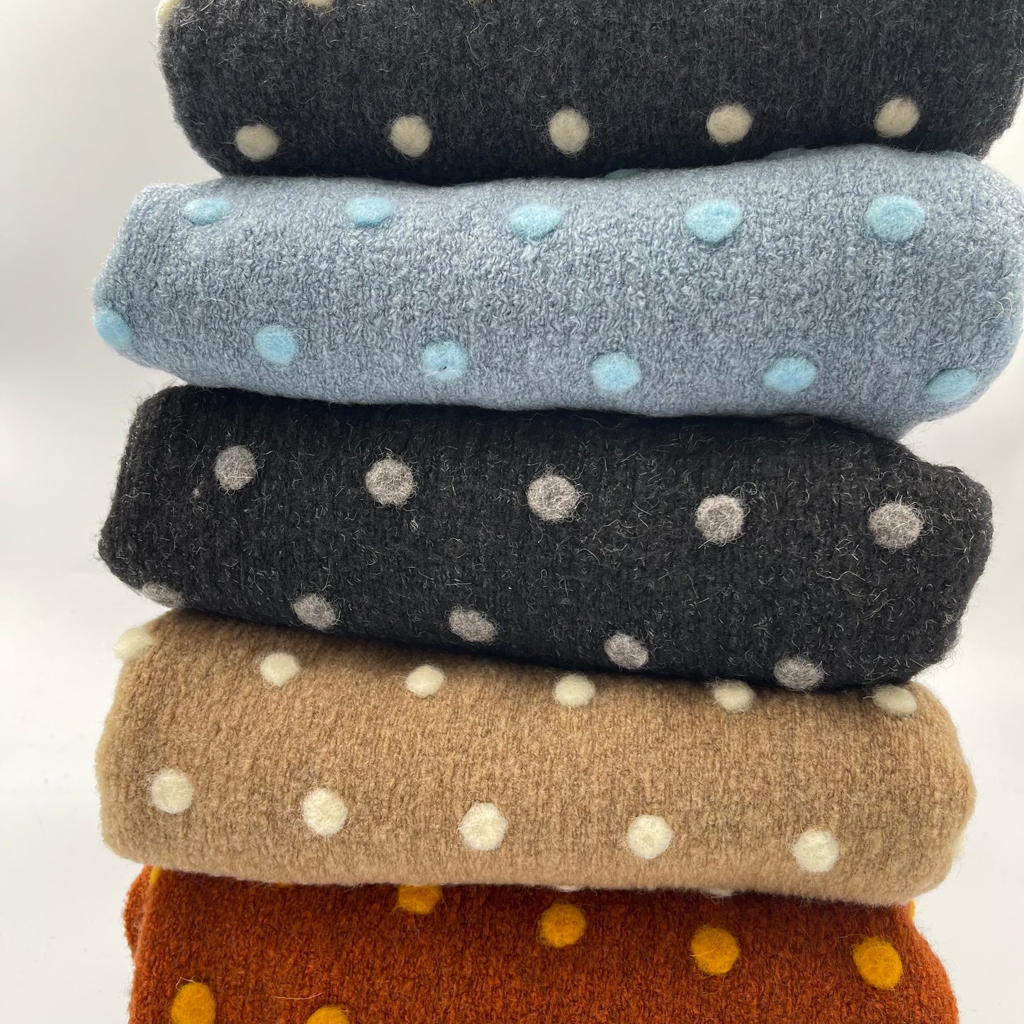 Boiled Wool - 2-Tone Dots - European Import - Oeko-Tex® - Brick